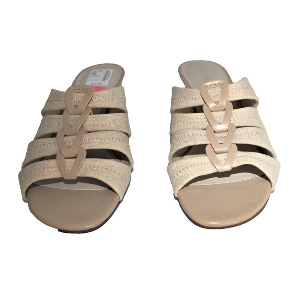 East Fifth Women's Size 9 Strappy Sandals Slides Roxanne Ivory - Picture 2 of 11